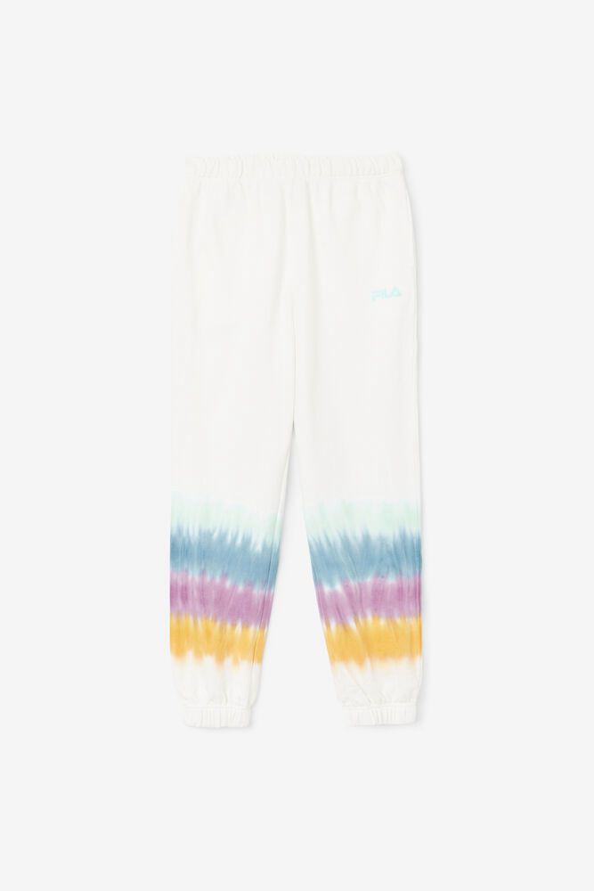 Fila Raleigh Tie Dye Jogger Pants White - Womens - 36580YFVH